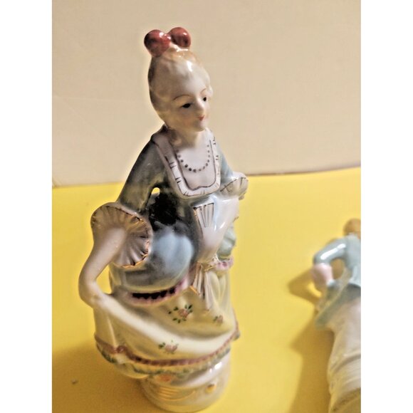 Victorian Figurines Figure Ceramic Porcelain Pottery by Ucago Occupied Japan - Picture 11 of 16